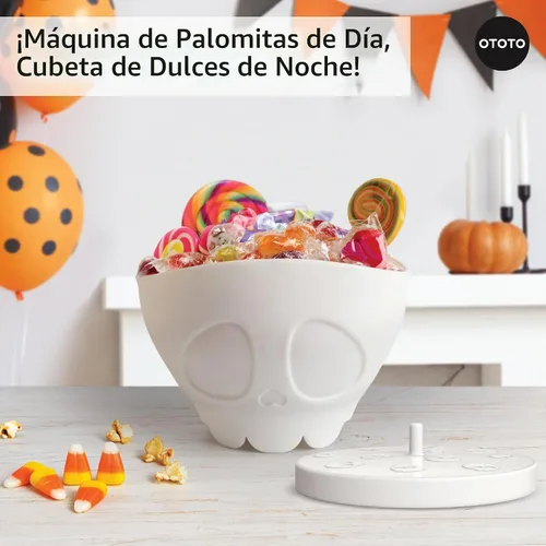 Vista 4 de OTOTO Nuevo Scary Poppings Palomitero para Microondas - Palomitero Gótico para Microondas, Palomitas de Silicona para Microondas, Cuencos Plegables