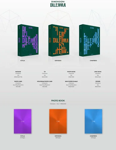 Vista 2 de SM Ent. ENHYPEN - DIMENSIÓN : Álbum DILEMMA+Beneficio de preventa+Póster plegado+Juego de tarjetas fotográficas adicionales (SCYLLA ver.), 0