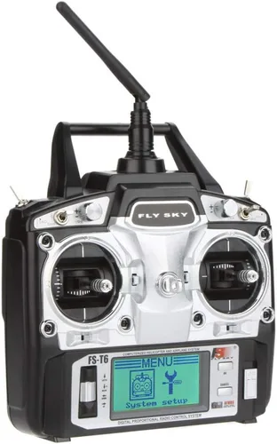 Vista 3 de Flysky FS-T6 2.4ghz digital proporcional 6 canales RC transmisor y receptor modelo 2