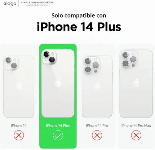Vista 2 de elago Funda de silicona líquida prémium para iPhone 14 Plus Índigo (Jean Indigo)