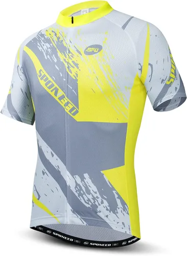 Vista 3 de sponeed Hombres Bicicletas Jersey Cremallera Completa Ciclismo Camisa Tops Transpirable