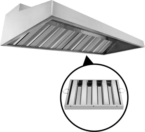 Vista 6 de New Star Foodservice 54378 Filtro de campana de acero inoxidable 20 pulgadas de ancho x 20 pulgadas de alto
