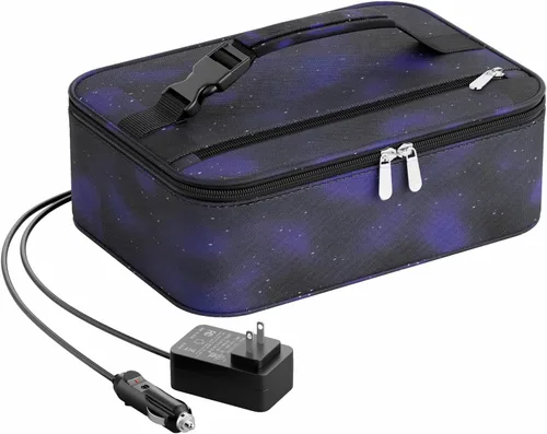 Vista 18 de Lonchera portátil para calentar alimentos - Fiambrera térmica para adultos - Bolsa térmica eléctrica con asa de hebilla, bolsas térmicas
