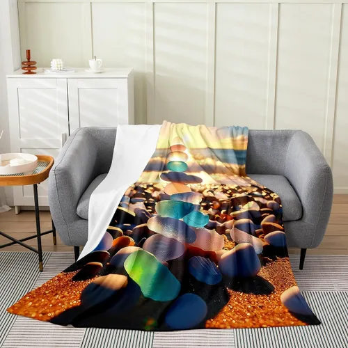 Vista 42 de jejeloiu Cute Mushroom Decor Plush Throw Blanket, For Kids Boys Girls 40"x50" Botanical Plants All Season,Bed Blanket Cartoon Mushrooms Flannel
