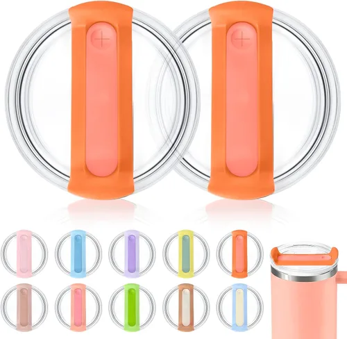 Vista 29 de Tapa de vaso de 40 onzas para Stanley, a prueba de derrames, resistentes a salpicaduras, funda de repuesto para accesorio de copa Stanley