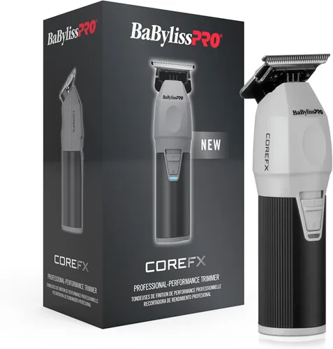 Vista 9 de BaBylissPRO COREFX - Recortadora de barba inalámbrica profesional para hombres con motor de alta velocidad de 6,800 RPM y hoja en T de acero