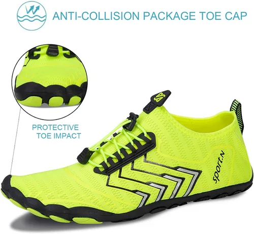 Vista 4 de Zapatos de agua para hombre, de secado rápido, calcetines para agua, para exteriores, zapatos deportivos para kayak, lancha, senderismo, surf