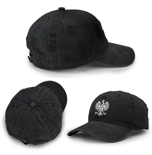 Vista 2 de Gorra de béisbol unisex para adultos estilo vintage ajustable con águila pulida para camionero