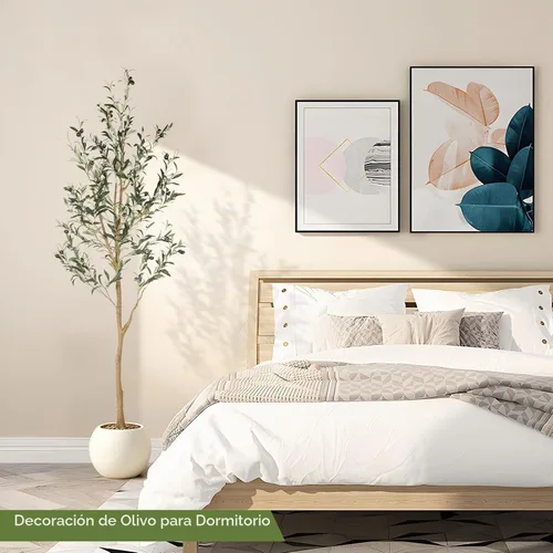 Vista 5 de Realead Olivos artificiales de 6 pies para interiores con aspecto realista
