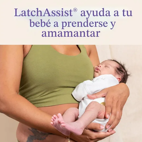 Vista 3 de Lansinoh LatchAssist Nipple Everter para lactancia con 2 tamaños de brida (19 mm y 24 mm) y estuche protector