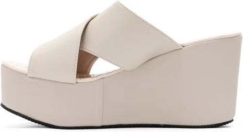 Vista 5 de NOMIMAS Sandalias de plataforma de ocio para mujer, con puntera abierta, elegantes sandalias de tacón alto