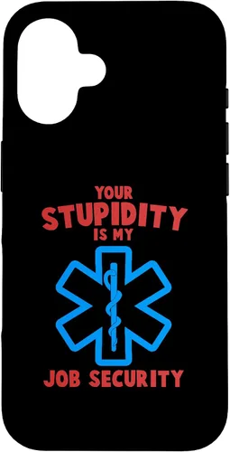 Vista 27 de iPhone 13 divertido su estupidez mi trabajo seguridad EMS EMT Paramedic Case