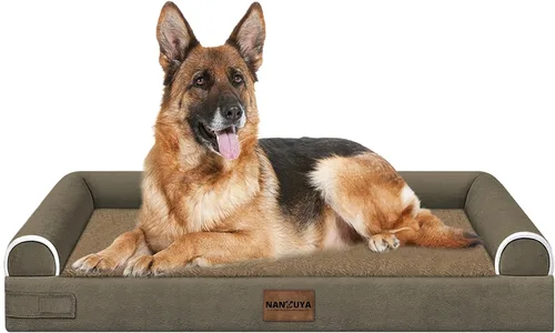 Vista 88 de NANUYA - Cama ortopédica para perros de tamaño mediano/grande, lavable: Camas con almohada para perros de tamaño mediano/grande, sofá de espuma