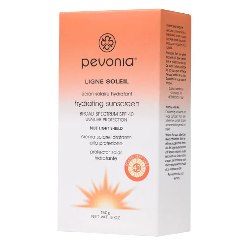 Vista 2 de PEVONIA Protector solar hidratante de amplio espectro SPF 40 UVA/UVB + Bluelight Shield, 0.18 oz.