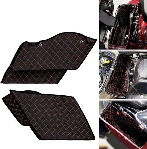 Vista 2 de Forros para alforjas de motocicleta de 5 pulgadas, insertos de bolsa elástica, compatibles con Harley Touring Road King Road Glide Street Glide