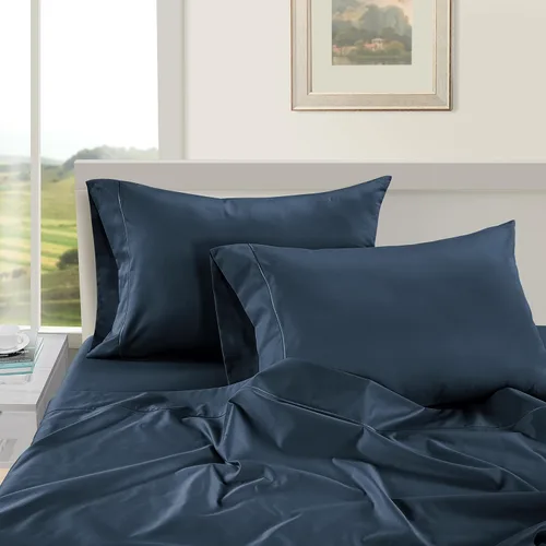 Vista 109 de LANE LINEN - Sábanas individual 100% algodón egipcio suave, cómodo y grueso de calidad de hotel, costuras reforzadas totalmente elásticas, sin