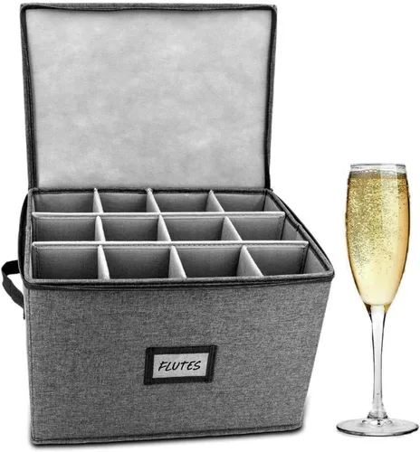Vista 11 de HOMELUX THEORY 8 piezas de contenedores de almacenamiento de porcelana de carcasa dura, almacenamiento de tazas, copas de vino, utensilios