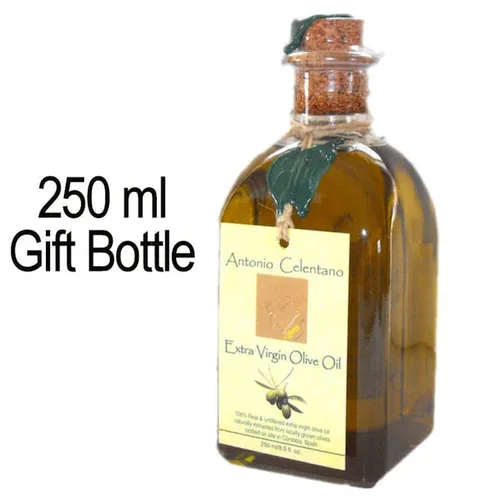 Vista 6 de Antonio Celentano Aceite de oliva virgen extra 100% no adulterado - Botella de vidrio con tapa de corcho de 8.5 fl oz, paquete de 2
