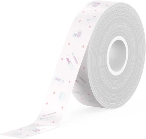 Vista 13 de SUPVAN E10 y E11 Cinta para Fabricante de Etiquetas, 15 mm × 6 m Cinta de etiquetas térmicas laminadas continuas genuinas, resistentes al agua y al