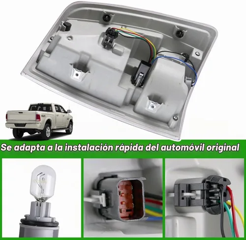 Vista 5 de Lochnchn Conjunto de Luz Trasera LED Compatible con Dodge Ram 1500 2013-2018, Ram 2500 3500 2014-2018 Lado Izquierdo del Conductor Luces Traseras