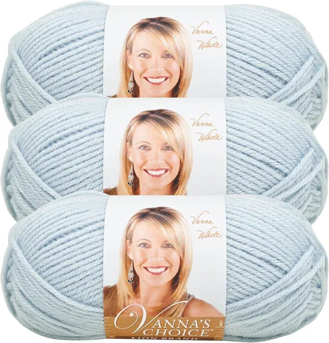 Vista 24 de Lion Brand Yarn (1 madeja) Hilo Vanna's Choice, mármol gris
