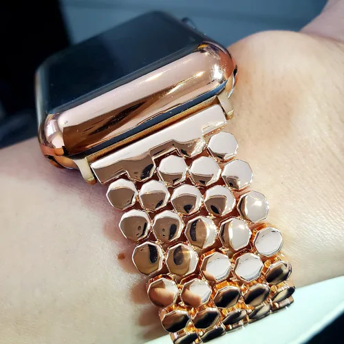 Vista 3 de Adjustable Fashion Chain Link Bracelet Band Compatible with Apple Watch