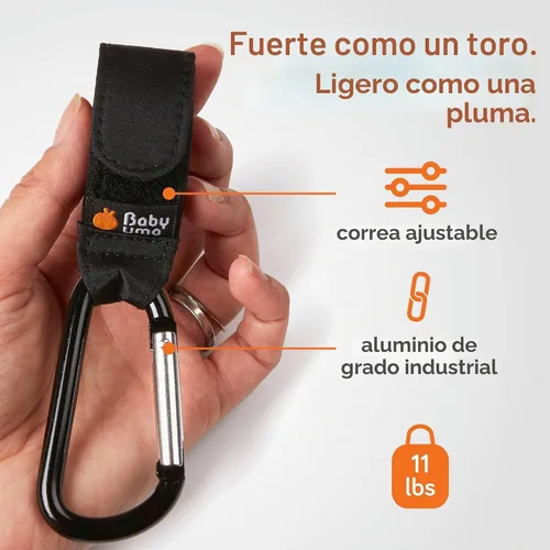 Vista 3 de Baby Uma Stroller Hooks for Bags - Non-Slip, One-Hand Use