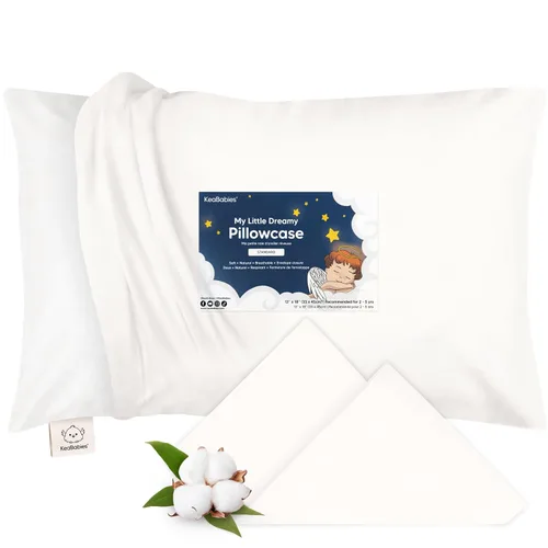 Vista 12 de KeaBabies Funda de almohada para niños pequeños de 13 x 18 pulgadas, funda de almohada de algodón orgánico para niños, niñas, funda de algodón suave