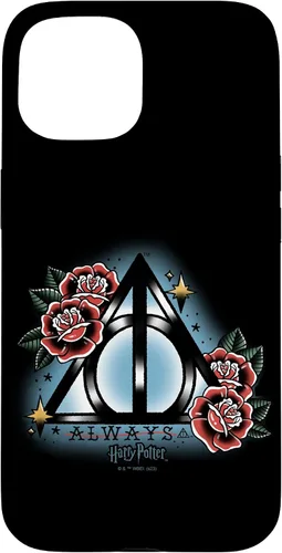 Vista 6 de iPhone 16 Harry Potter Always Deathly Hallows Symbol Floral Portrait Case