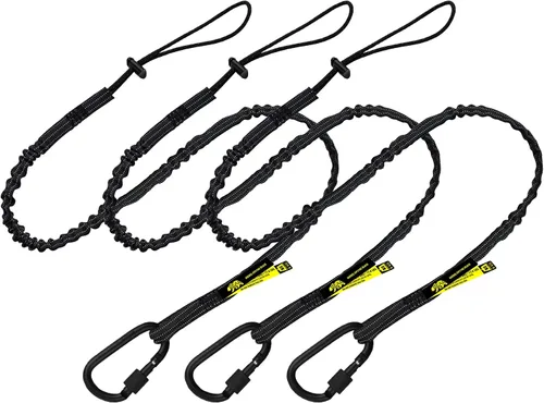 Vista 10 de BearTOOLS Cordón de seguridad para herramientas extendido de largo alcance, protección contra caídas de seguridad, bloqueo de tornillo de aluminio