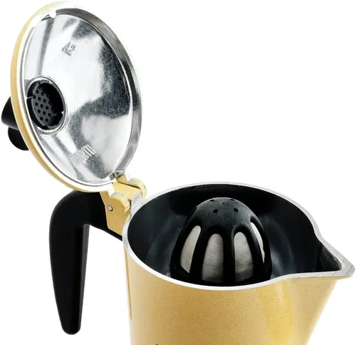 Vista 2 de Bialetti Moka Orzo Express, Cafetera italiana de cebada, aluminio, 2 tazas, color plateado