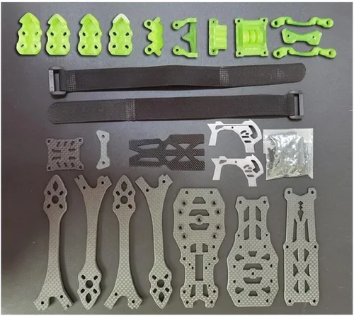 Vista 3 de Accesorios para drones RC MARK5 de 5 pulgadas FPV Marco de fibra de carbono 8.858 in distancia entre ejes con brazo de 0.197 in para FPV Freestyle