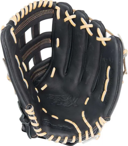 Vista 2 de Franklin Sports Guante de béisbol Proflex para adultos + guante de sóftbol - Outfield + guante de campo - Manta para diestros e zurdos, color camello