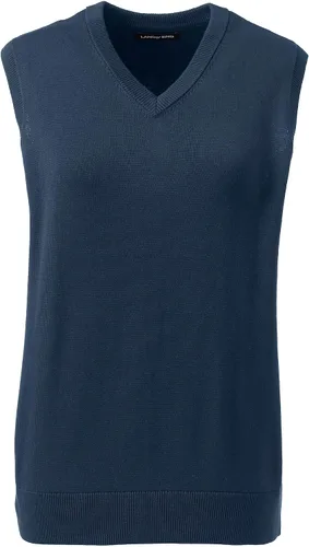 Vista 2 de Lands' End Uniforme escolar de algodón modal fino calibre suéter chaleco para mujer