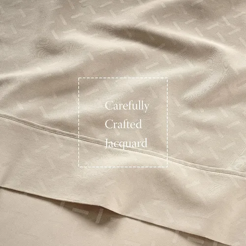 Vista 6 de Threadmill Juego de sábanas de algodón Twin Sábanas 100% algodón para cama tamaño Twin Juego de sábanas de satén jacquard damasco con bolsillo