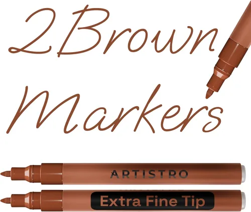 Vista 15 de Artistro 2 marcadores de pintura acrílica negros - 3mm marcadores de punta media - Perfectos para manualidades, proyectos de arte y más