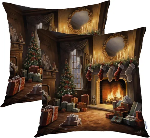Vista 27 de Batmerry Flowers with Stems Throw Pillow Covers, Beautiful Floral Decorative Pillow Covers Digital Printing Blended for Couch Sofa Bed Invisible