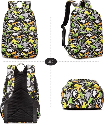 Vista 4 de Ecodudo - Morral ligero para niños y niñas, lindas mochilas escolares con lonchera