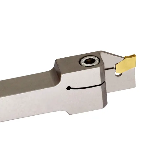 Vista 3 de OSCARBIDE Soporte para herramientas de corte de ranurado y separación de torno de 1/2" con 10 insertos Diestro 10 piezas de insertos de carburo