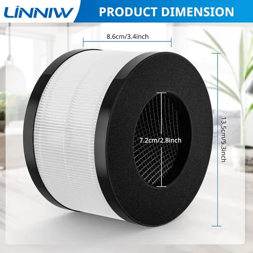 Vista 10 de Reemplazo del filtro AP01 solo compatible con Himox AP01(H01) purificador de aire para reemplazo de filtro Himox, potente filtración de 3 etapas