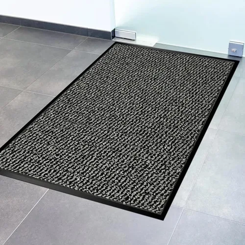 Vista 8 de Felpudo interior grande Lisa 48 L x 32 W Pulgada PP-PVC - Gris