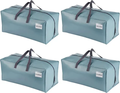 Vista 96 de VENO Paquete de 6 bolsas de mudanza resistentes con correas de mochila, cremalleras y asas, bolsas de embalaje extragrandes para artículos