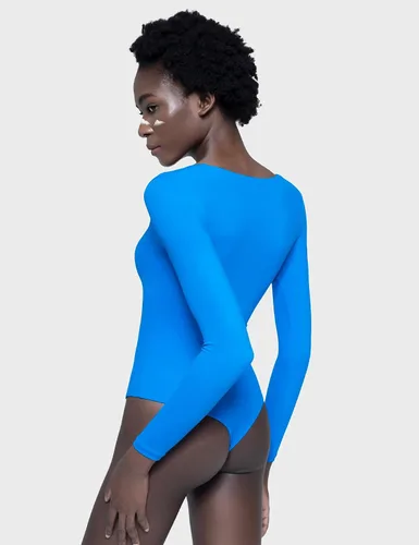 Vista 48 de PUMIEY Body sexy de manga larga con cuello cuadrado para mujer, colección Smoke Cloud