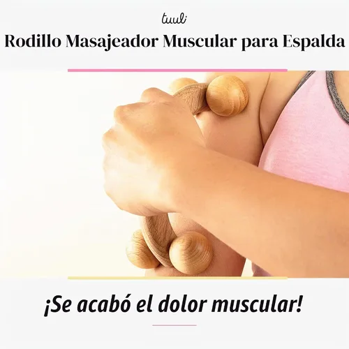 Vista 3 de tuuli Accesorios - Masajeador de espalda con rodillos de bola suaves, rodillo de espalda multifuncional, masajeador de cuello, alivia la tensión
