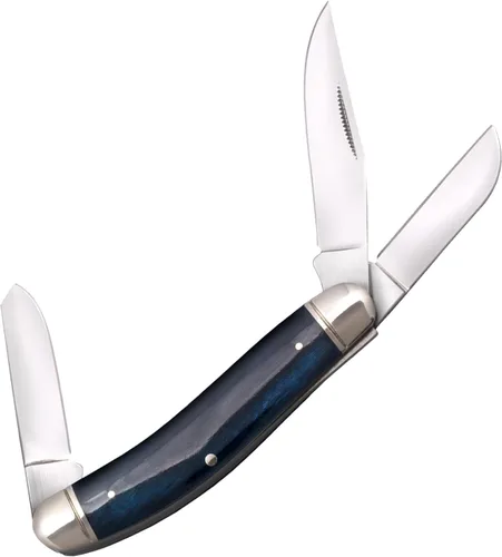 Vista 2 de COLD STEEL Gentlemen's Stockman Versatile Practical Durable Compact Pocket Folding Knife - 3 Blades; Bone Handle; Slip Joint Lock