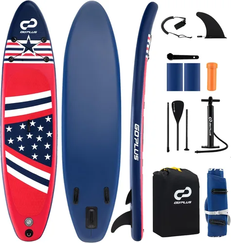 Vista 15 de Goplus Inflatable Stand Up Paddle Board w/SUP Paddleboard Accessories