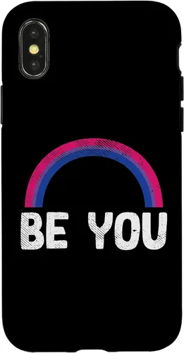 Vista 4 de Funda de regalo para iPhone 14 Pro You Be Rainbow Bisexual Pride VIntage Bi Flag LGBTQ