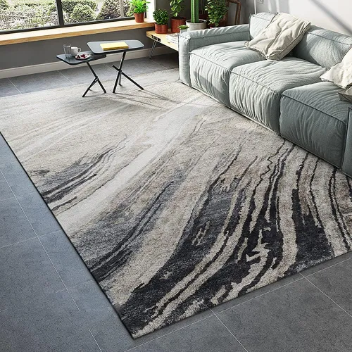 Vista 12 de Alfombra abstracta moderna para sala de estar, lavable a máquina, para dormitorio, 2.6 x 3.9 pies