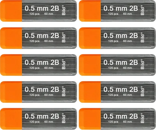 Vista 9 de Bild Premium 1250 recargas de mina de 0.3 mm HB para lápiz mecánico (HB Mega, 0.3 mm)
