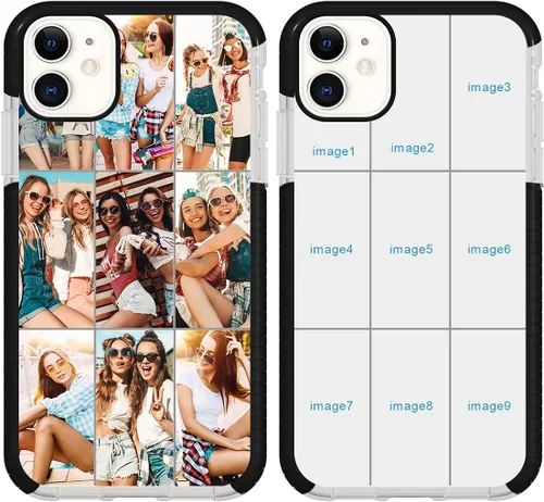 Vista 8 de Funda de teléfono personalizada para iPhone 11, diseño personalizado de fotos de collage de múltiples imágenes, resistente a los golpes, resistente